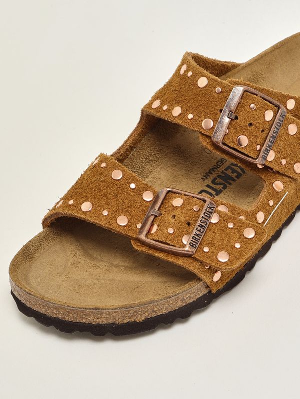 5. Arizona Rivet Damensandale aus Wildleder Tabak Birkenstock 1031731