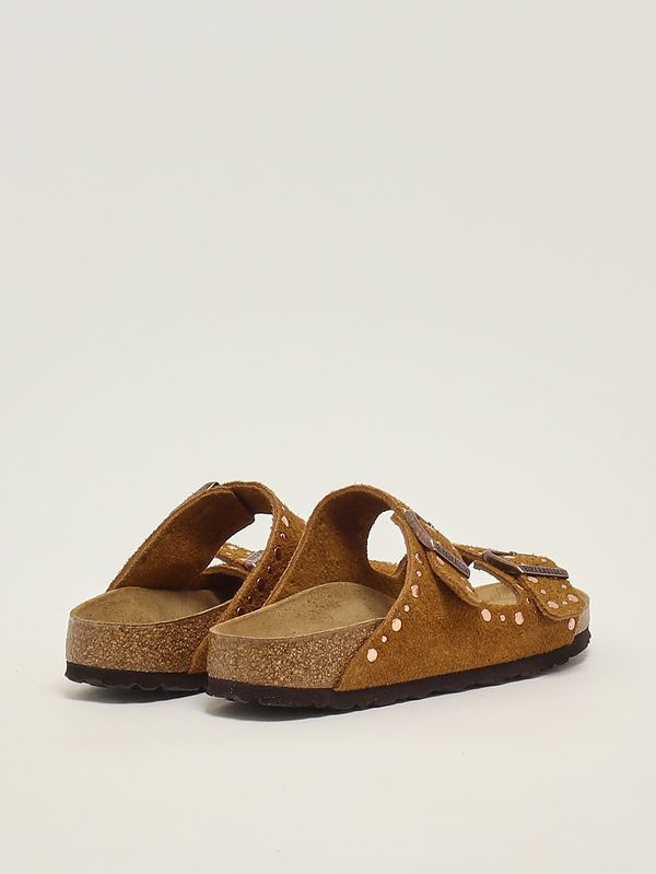 3. Arizona Rivet Damensandale aus Wildleder Tabak Birkenstock 1031731