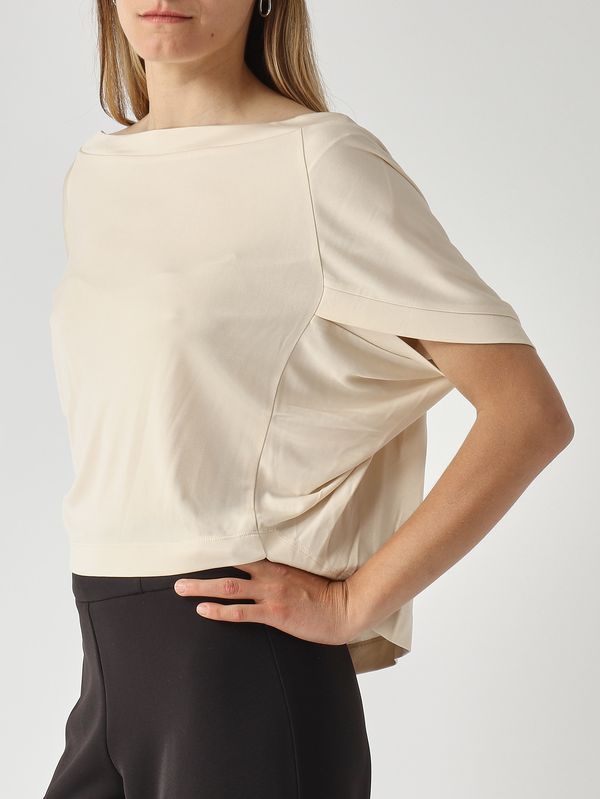5. Damenbluse aus Jersey Creme Nenette felce
