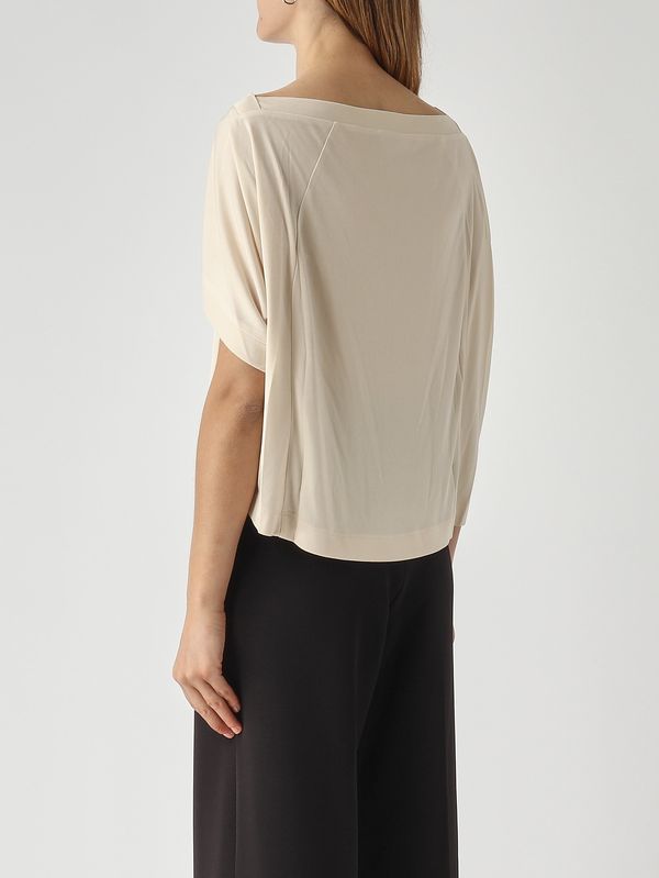 4. Damenbluse aus Jersey Creme Nenette felce