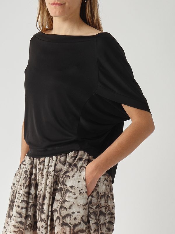5. Damenbluse aus Jersey Schwarz Nenette felce