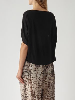 4. Damenbluse aus Jersey Schwarz
