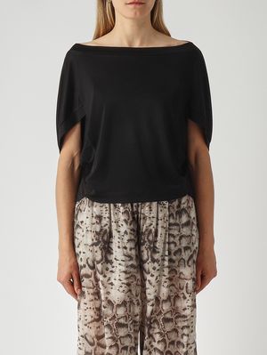 1. Damenbluse aus Jersey Schwarz