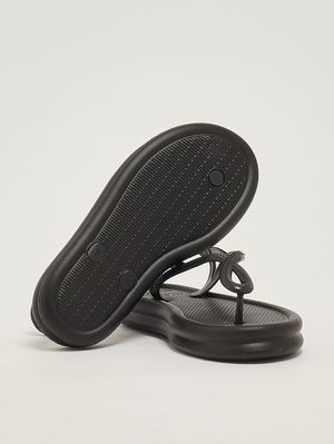 4. Sandales Luna Puffed Up en caoutchouc pour femme Noir