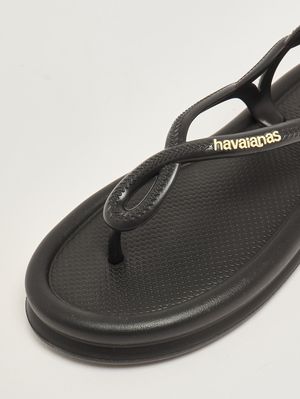 5. Sandales Luna Puffed Up en caoutchouc pour femme Noir