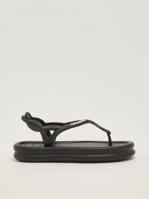1. Sandales Luna Puffed Up en caoutchouc pour femme Noir