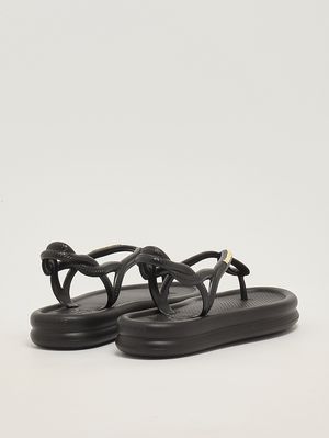 3. Sandales Luna Puffed Up en caoutchouc pour femme Noir