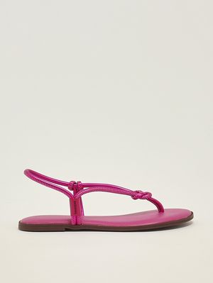 1. Sandalia de mujer Una Açaí de goma Fucsia