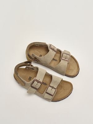 2. Sandale enfant Milano en daim Taupe