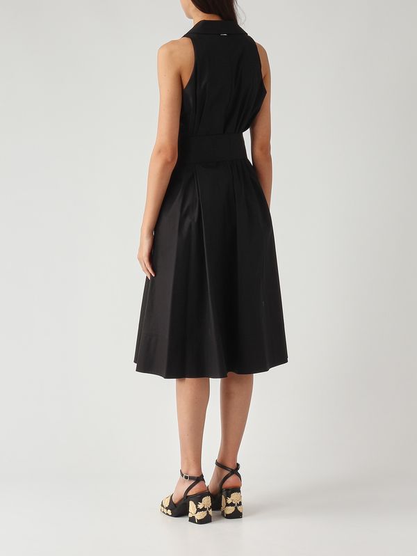 4. Women's stretch cotton dress Black Twinset 261tt2223