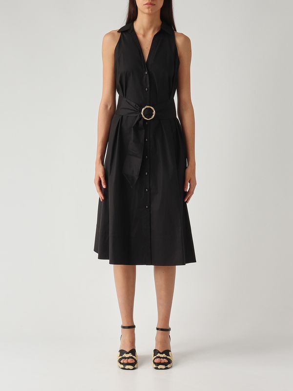 1. Women's stretch cotton dress Black Twinset 261tt2223