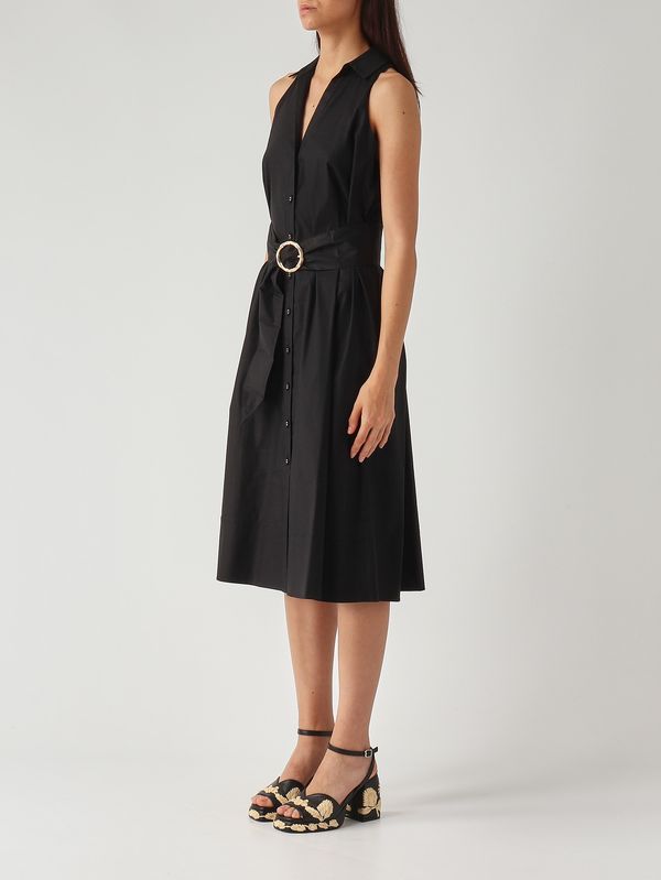 3. Women's stretch cotton dress Black Twinset 261tt2223