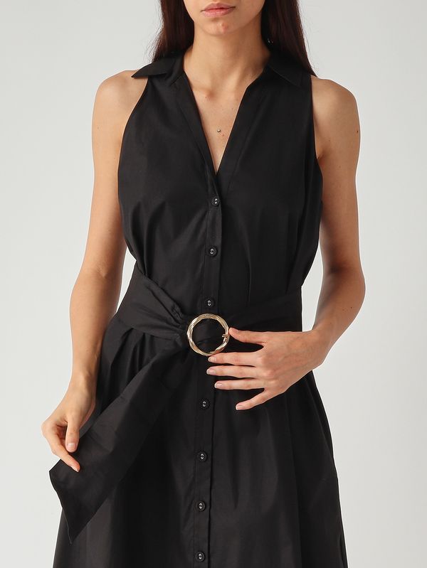 5. Women's stretch cotton dress Black Twinset 261tt2223