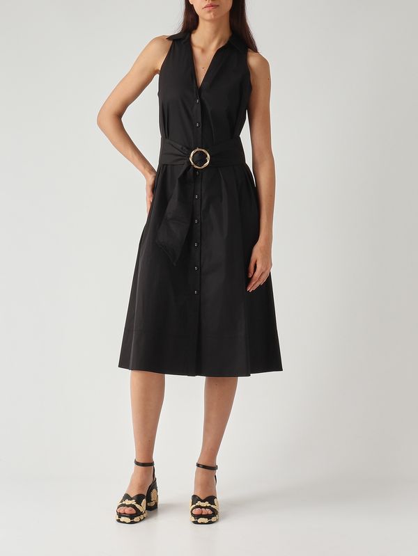 2. Women's stretch cotton dress Black Twinset 261tt2223