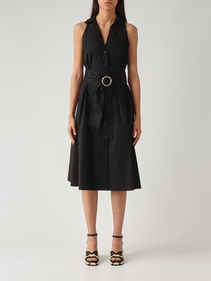 1. Women's stretch cotton dress Black