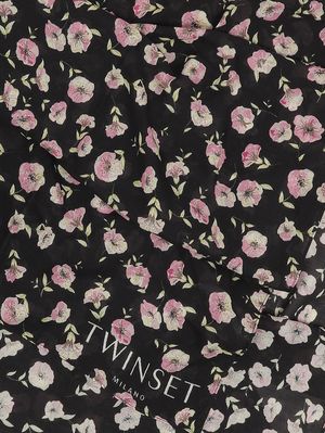 2. Stola donna in misto lana Nero-Fuxia