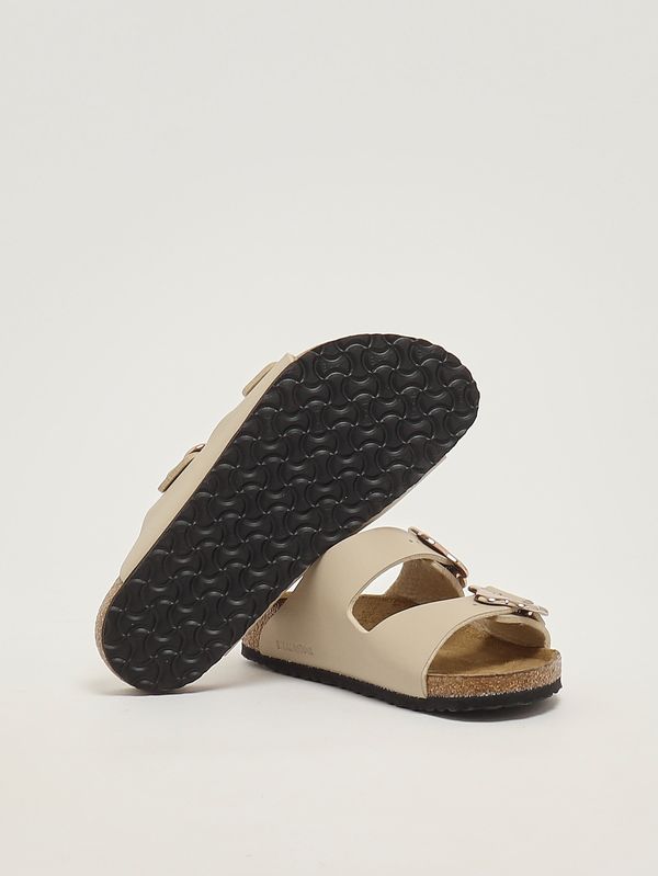 4. Arizona Flowee Buckle girls' sandal in Birko-Flor Beige Birkenstock 1030419