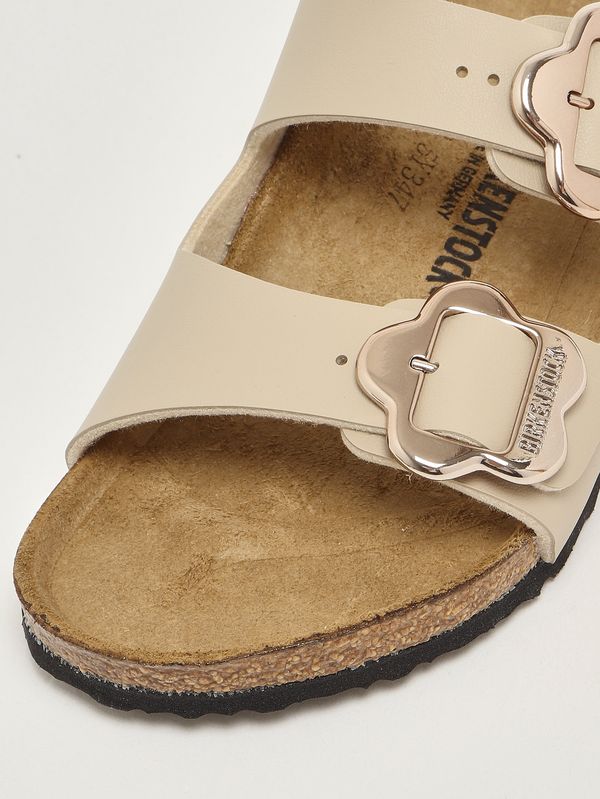 5. Arizona Flowee Buckle girls' sandal in Birko-Flor Beige Birkenstock 1030419