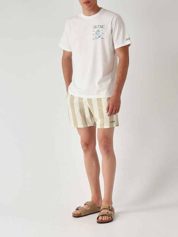 3. Herren-Badehose Syros Beige-Weiß MC2 Saint Barth syr0001