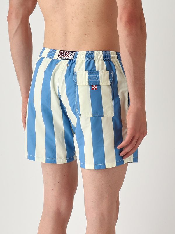 2. Syros men's swimsuit Blue-White MC2 Saint Barth syr0001