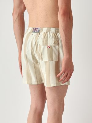 2. Herren-Badehose Syros Beige-Weiß