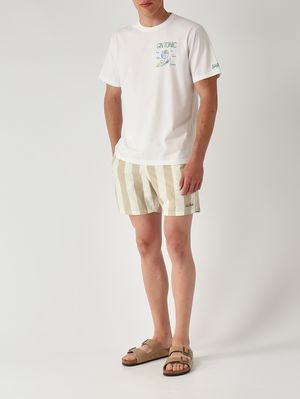 3. Herren-Badehose Syros Beige-Weiß