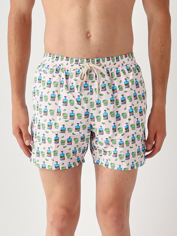 Herrenbadehose mit Mikro-Muster Portofino MC2 Saint Barth