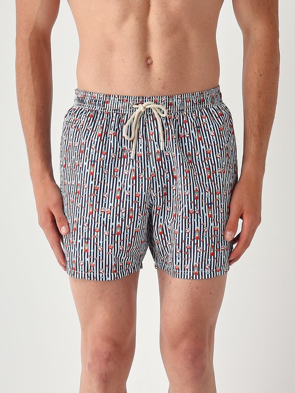 1. Herrenbadehose mit Mikro-Muster Spritz MC2 Saint Barth lig0003