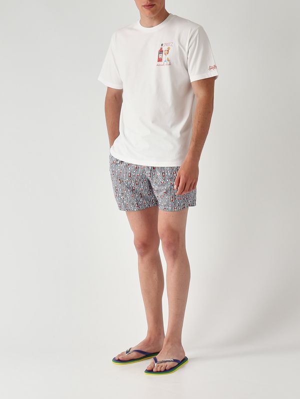 3. Herrenbadehose mit Mikro-Muster Spritz MC2 Saint Barth lig0003