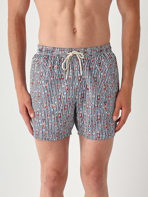 1. Herrenbadehose mit Mikro-Muster Spritz