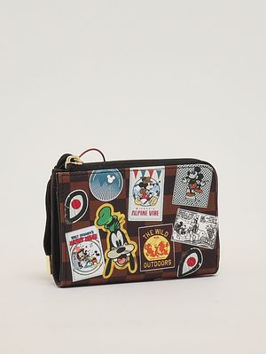 2. Cartera de PVC para niño Cuadros negro-marrón