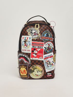 1. Kinderrucksack aus Kunstleder Schwarz-Braun