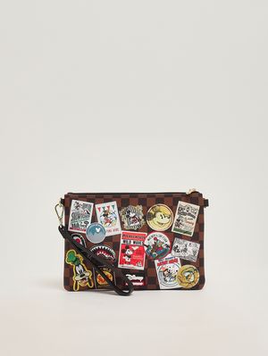 3. Faux leather clutch for boys Black-Brown