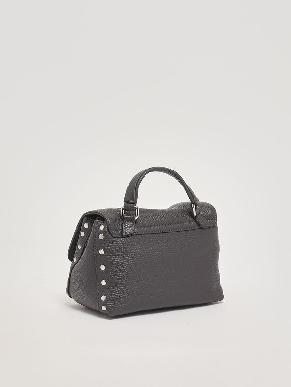 2. Damenhandtasche Postina Daily Baby aus genarbtem Leder Grey Vulcano Zanellato 0680100040000 b