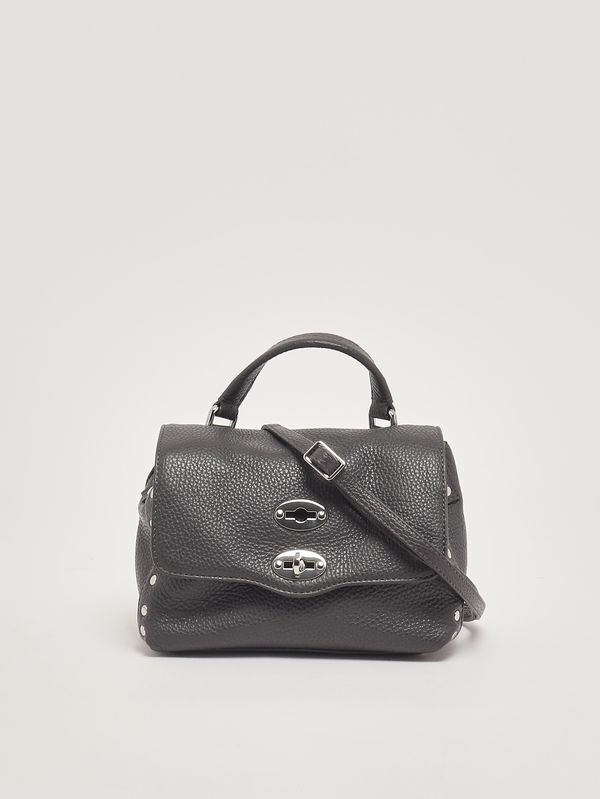 3. Damenhandtasche Postina Daily Baby aus genarbtem Leder Grey Vulcano Zanellato 0680100040000 b