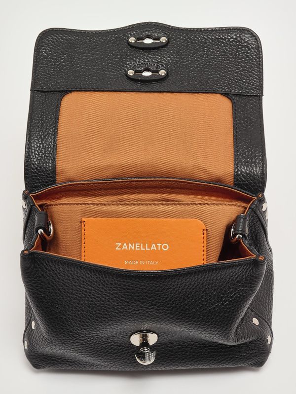 5. Damenhandtasche Postina Daily Baby aus genarbtem Leder Schwarz Zanellato 0680100040000 b