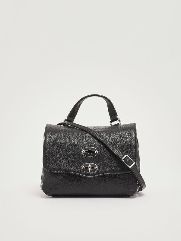 3. Damenhandtasche Postina Daily Baby aus genarbtem Leder Schwarz Zanellato 0680100040000 b
