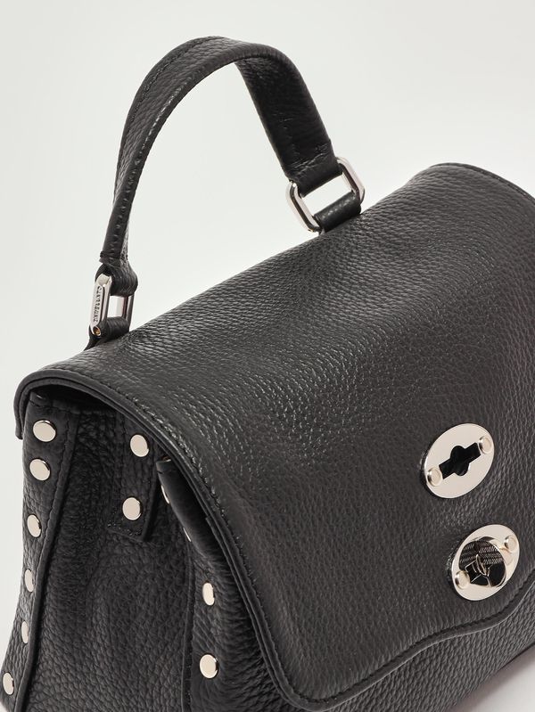 4. Damenhandtasche Postina Daily Baby aus genarbtem Leder Schwarz Zanellato 0680100040000 b