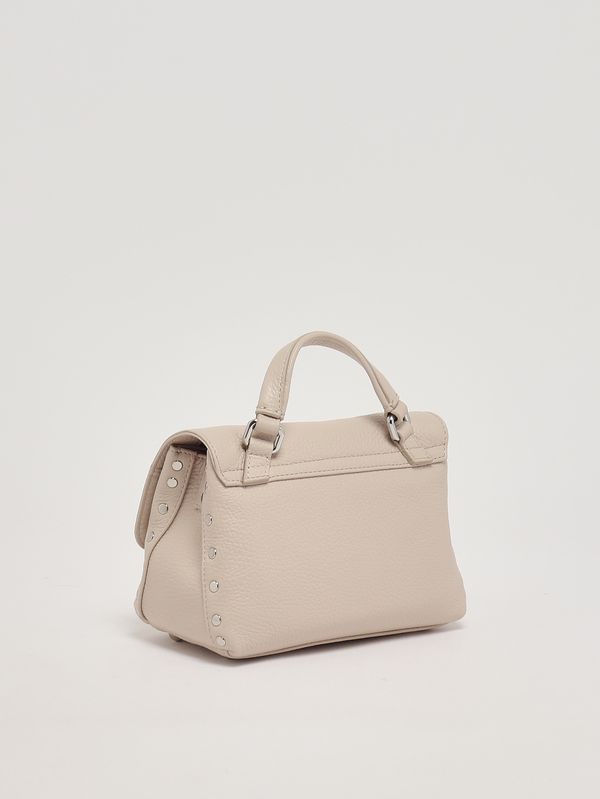 2. Damenhandtasche Postina Daily Baby aus genarbtem Leder White Carnaroli Zanellato 0680100040000 b