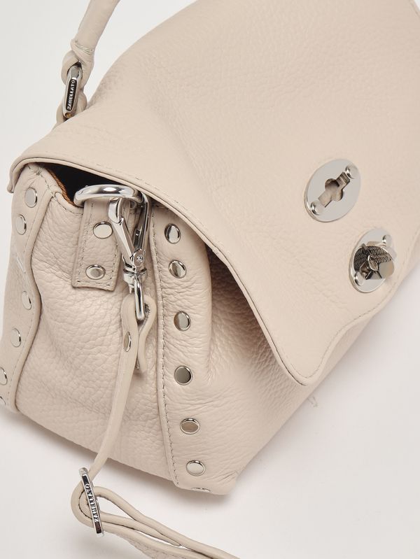 5. Damenhandtasche Postina Daily Baby aus genarbtem Leder White Carnaroli Zanellato 0680100040000 b