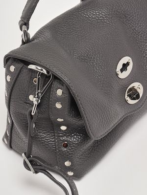 5. Damenhandtasche Postina Daily Baby aus genarbtem Leder Grey Vulcano