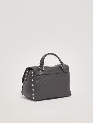 2. Damenhandtasche Postina Daily Baby aus genarbtem Leder Grey Vulcano