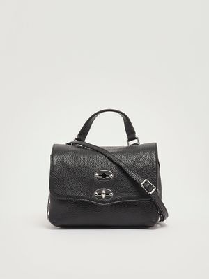 3. Damenhandtasche Postina Daily Baby aus genarbtem Leder Schwarz