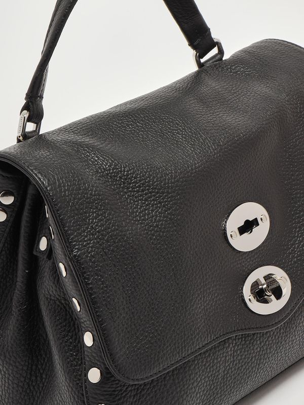 4. Damenhandtasche Postina Daily S aus genarbtem Leder Schwarz Zanellato 0680100040000 s