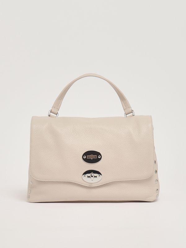 Damenhandtasche Postina Daily S aus genarbtem Leder White Carnaroli Zanellato