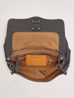 4. Sac Postina Daily S en cuir grainé pour femme Grey Vulcano