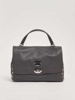 1. Sac Postina Daily S en cuir grainé pour femme Grey Vulcano