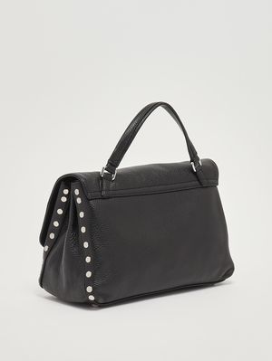 2. Damenhandtasche Postina Daily S aus genarbtem Leder Schwarz