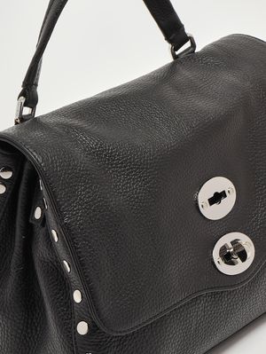 4. Damenhandtasche Postina Daily S aus genarbtem Leder Schwarz