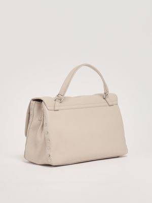 2. Damenhandtasche Postina Daily S aus genarbtem Leder White Carnaroli